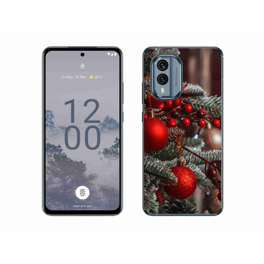 Zselés borítás mmCase a Nokia X30 5G készülékhez - karácsonyi dekorációk 2