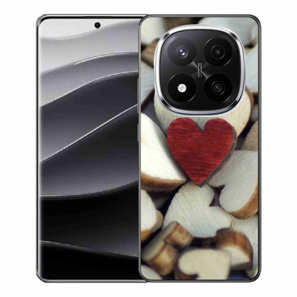 Gél borítás mmCase a Xiaomi Redmi Note 14 Pro+ 5G számára - gravírozott piros szív