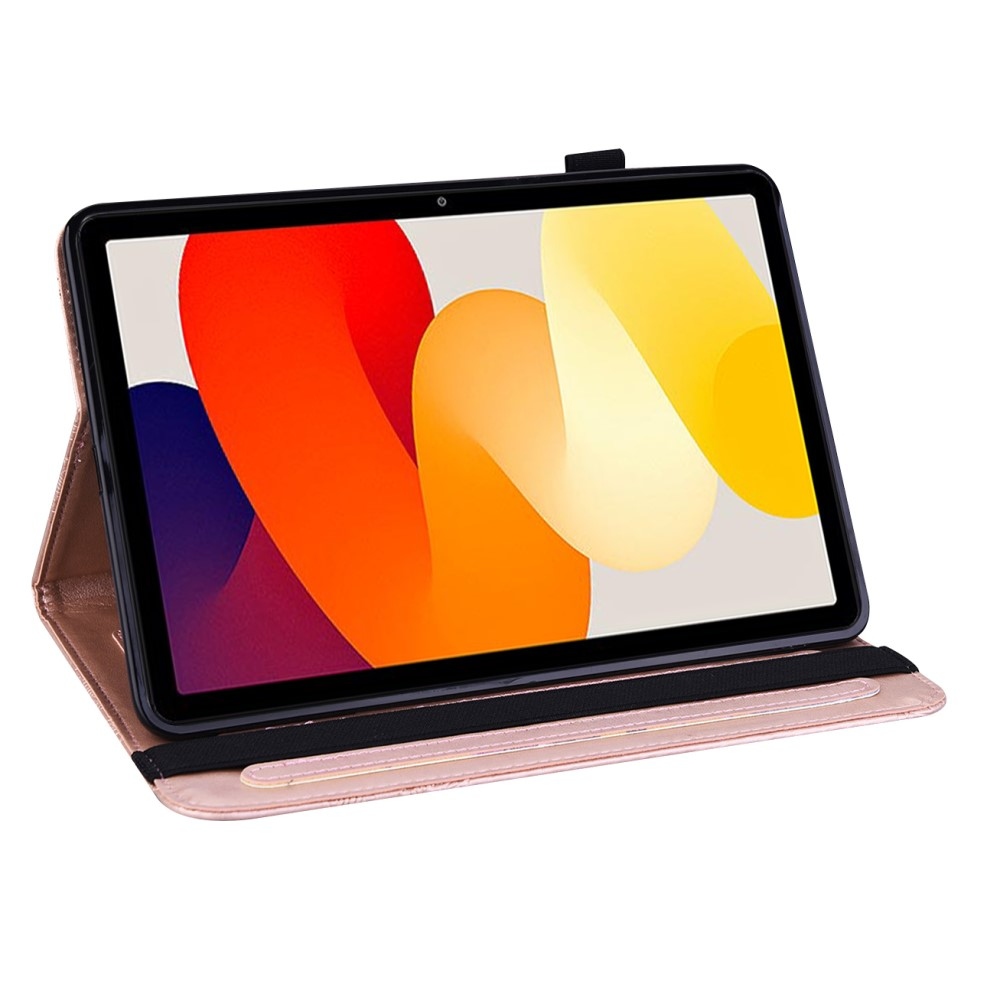 Virágos tok a Xiaomi Redmi Pad SE-hez - rózsaarany színben