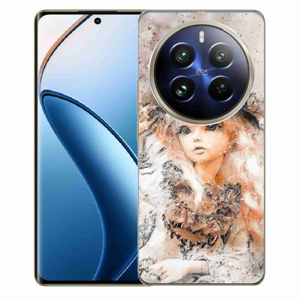 Gél borítás mmCase a Realme 12 Pro 5G/12 Pro+ 5G számára - kislány kalapban