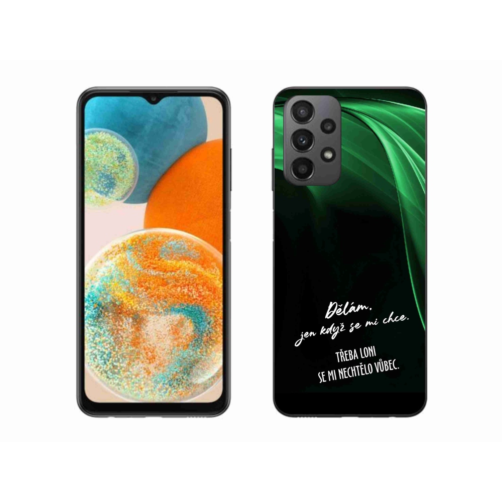 Gél borító mmCase Samsung Galaxy A23 4G/5G készülékhez - vicces szöveg 12 fekete háttér