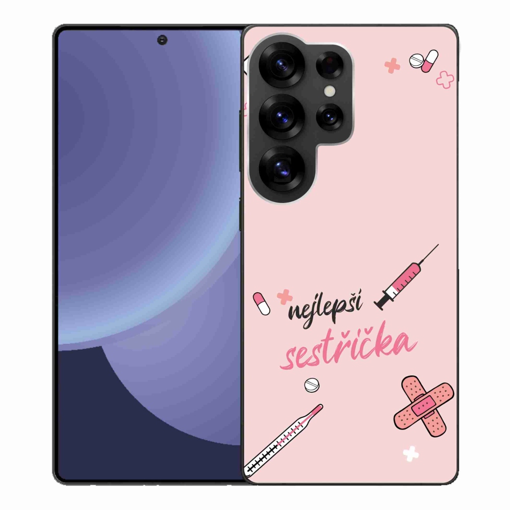 Gél borító mmCase Samsung Galaxy S25 Ultra - legjobb kishúg rózsaszín háttérrel