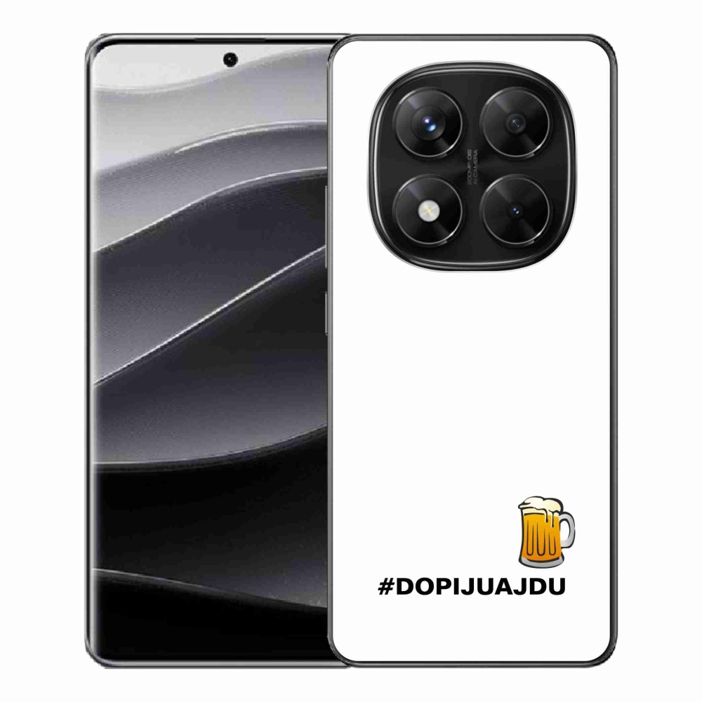 Gél borítás mmCase a Xiaomi Redmi Note 14 Pro 5G/Poco X7 5G - sör motívum 1 fehér háttérrel