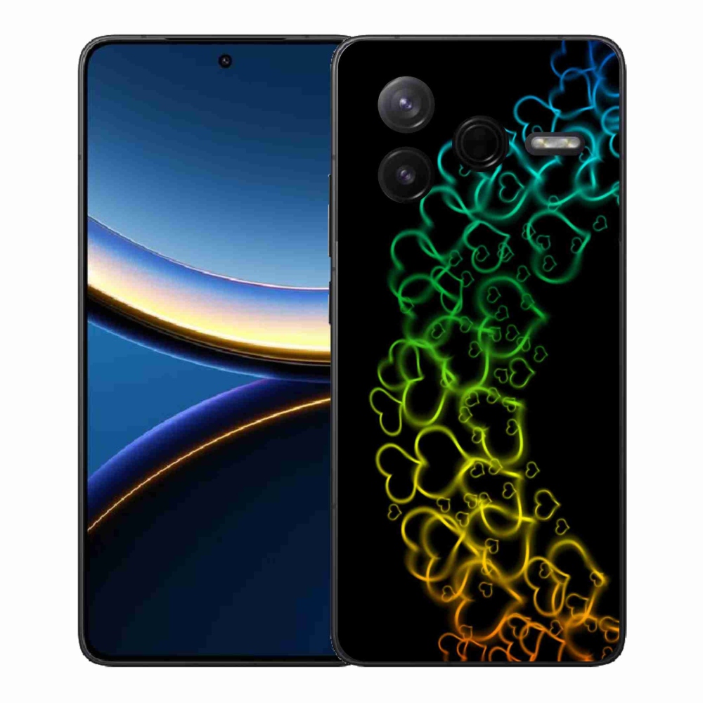 Gél borítás mmCase a Xiaomi Poco F7 Pro számára - színes szívek