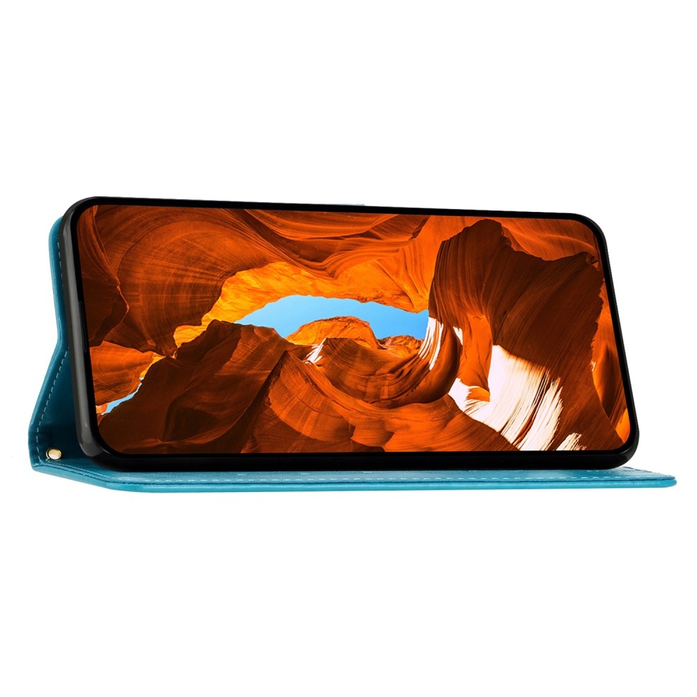 Virágok könyvtáska Honor X6b - kék