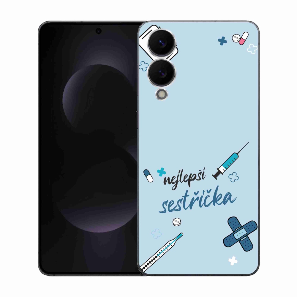 Gél borító mmCase Samsung Galaxy S25 Edge - legjobb kishúg kék háttérrel