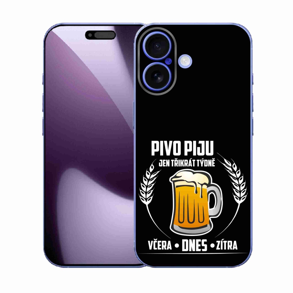 Gél borítás mmCase iPhone 17 készülékhez - sör motívum fekete háttér