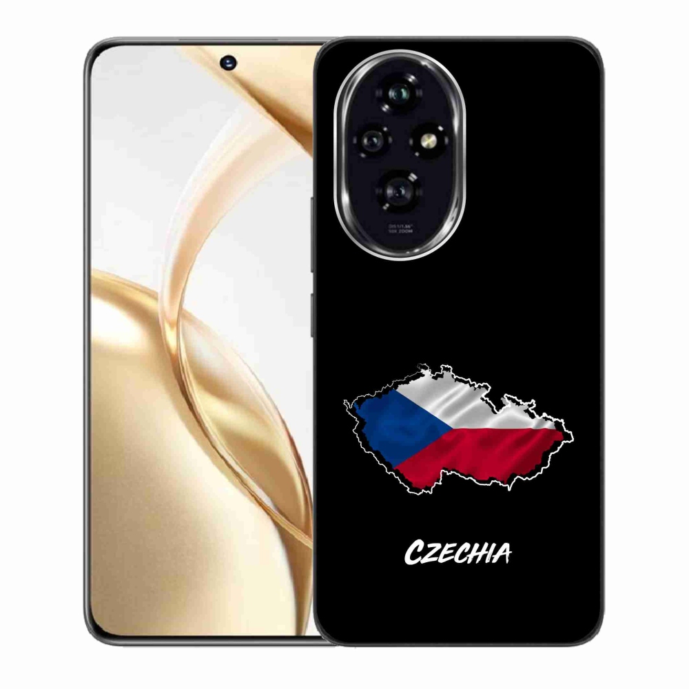 Zselés borító mmCase a Honor 200 5G készülékhez - Csehország fekete háttér