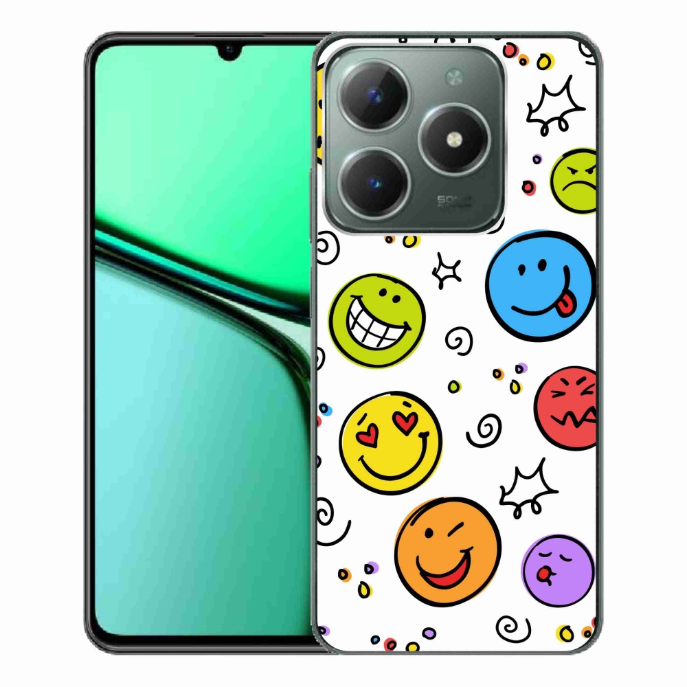 Gél borító mmCase a Realme C61 készülékhez - smiley-k
