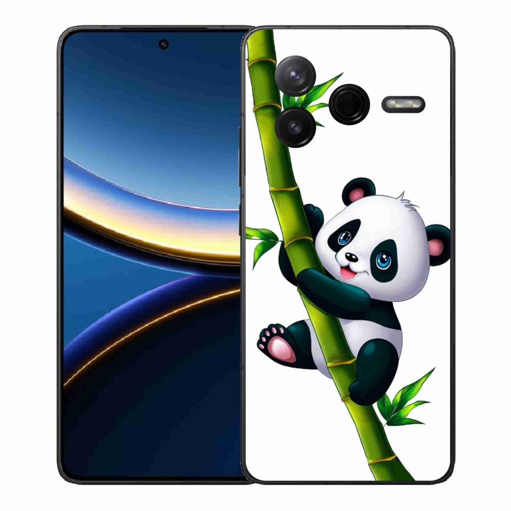Gél borítás mmCase a Xiaomi Poco F7 Pro számára - panda a bambuszon