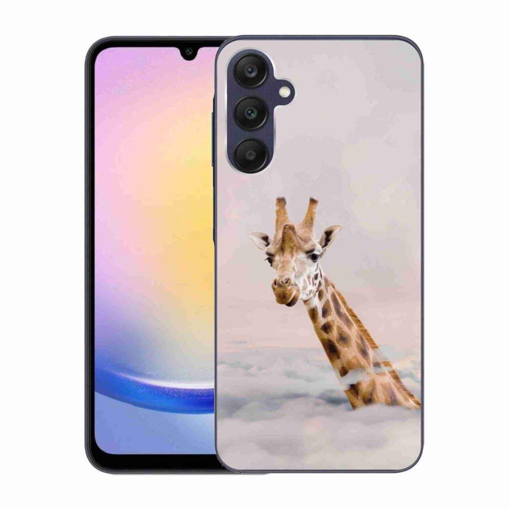 Zselés borítás mmCase Samsung Galaxy A25 5G - zsiráf a felhők között
