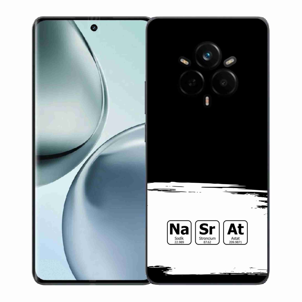 Gél borító mmCase a Realme 14 Pro 5G-n - kémiai elemek fehér és fekete háttérrel