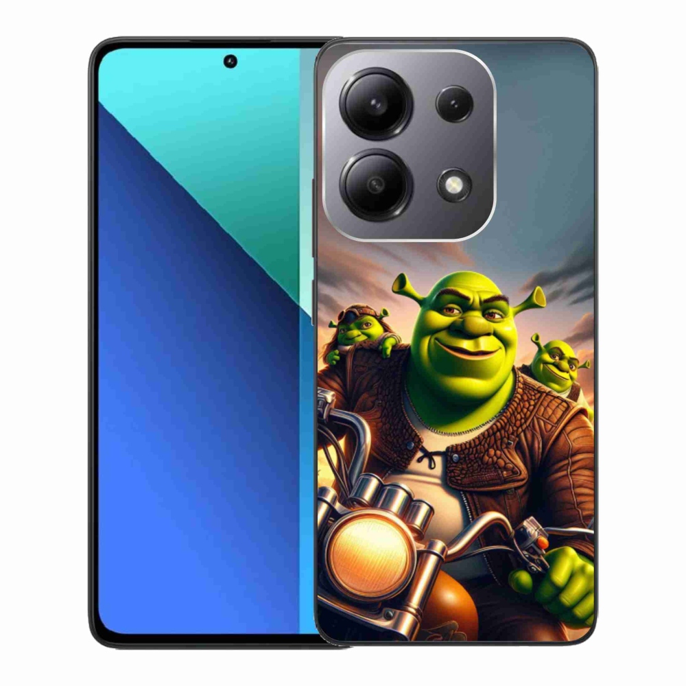 Gél borítás mmCase a Xiaomi Redmi Note 13-hoz - Shrek egy motorkerékpáron