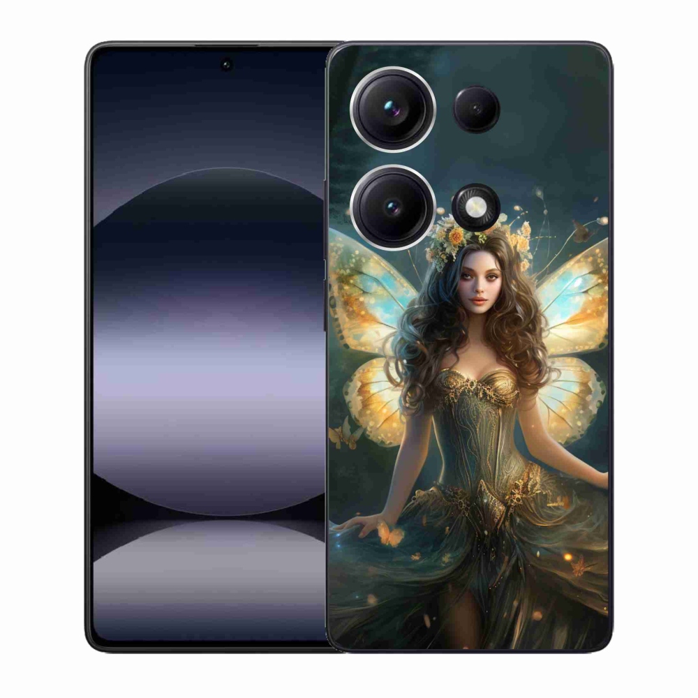 Gél borító mmCase a Xiaomi Redmi Note 14S-hez - pillangó nő