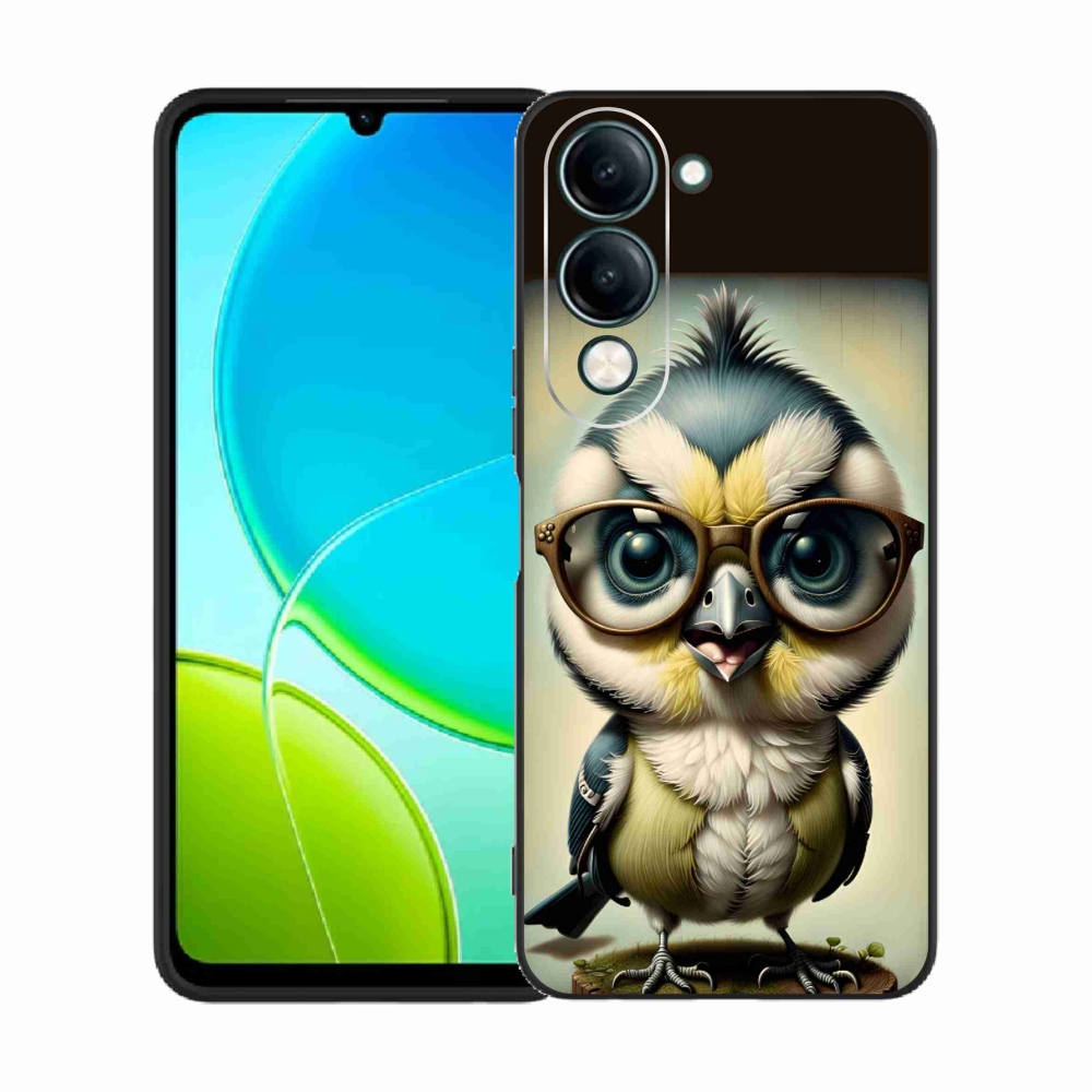 Zselés borítás mmCase a Vivo Y29s 5G-hez - kölyök szemüveggel