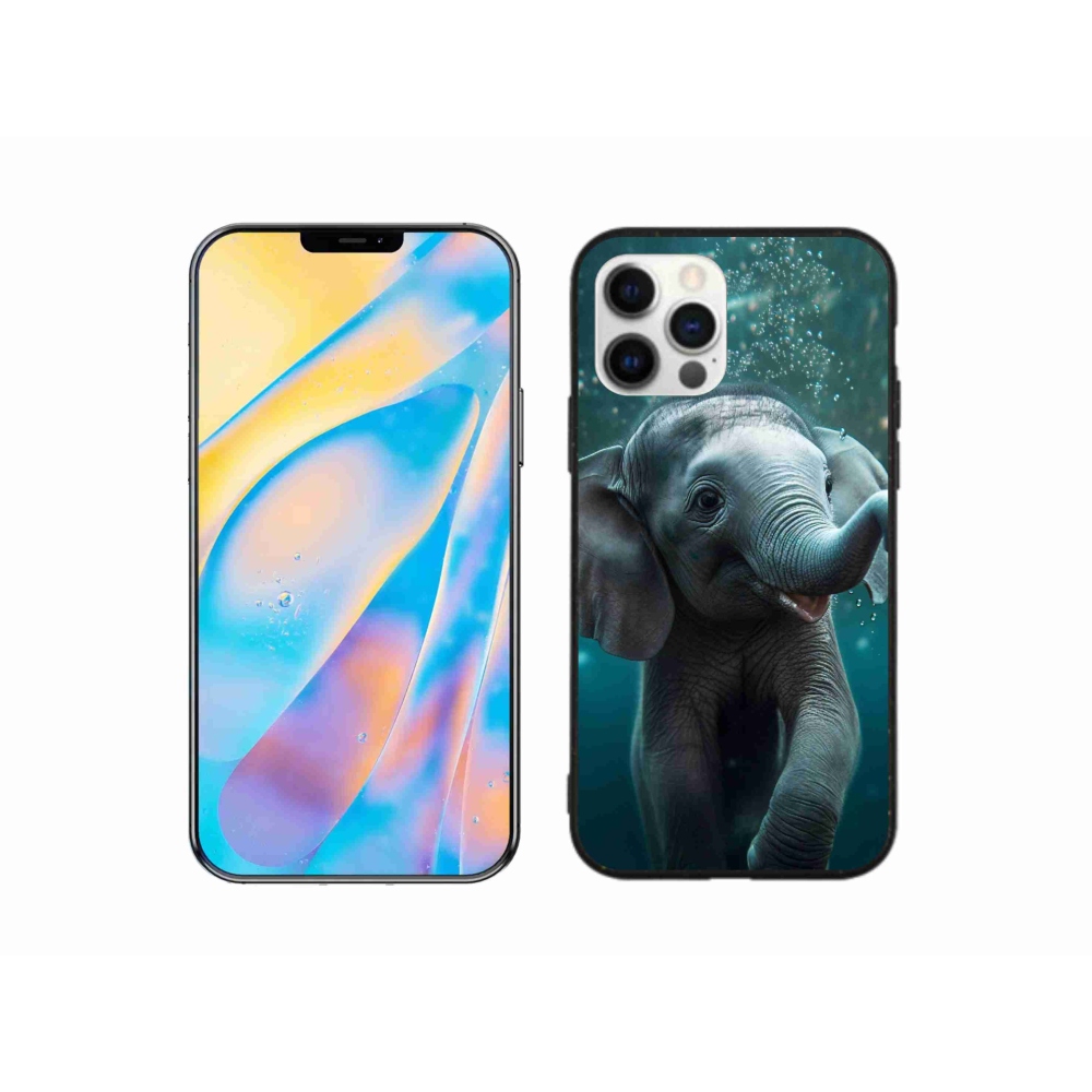 Zselés borítás mmCase iPhone 12 készülékhez - elefánt a víz alatt