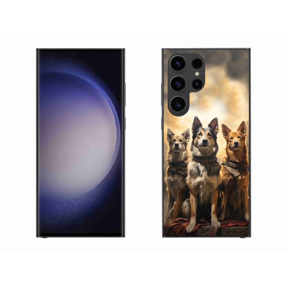 Gél borítás mmCase Samsung Galaxy S23 Ultra 5G - három kutya