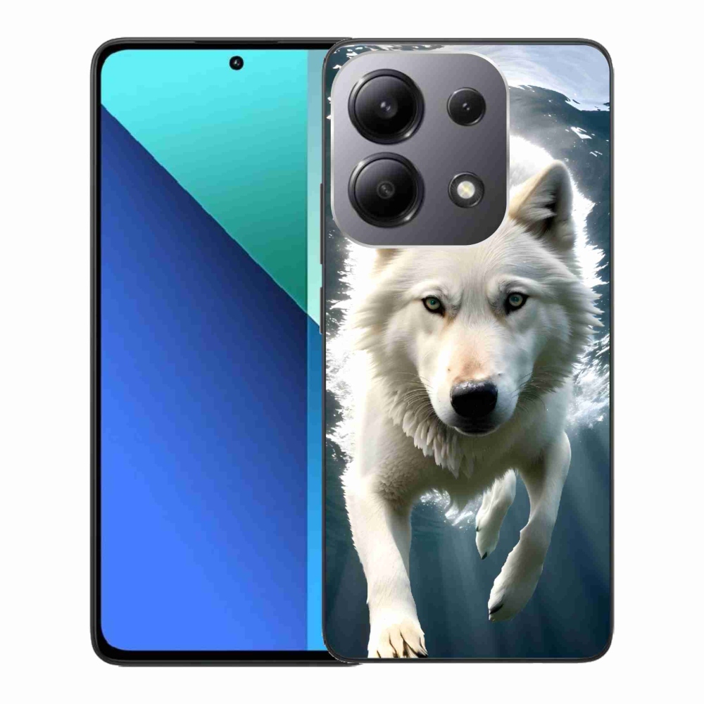 Gél borítás mmCase a Xiaomi Redmi Note 13-hoz - fehér farkas