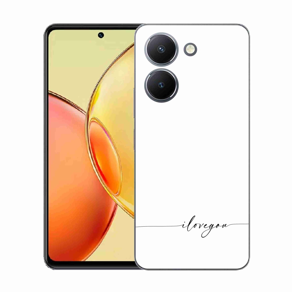 Gél borító mmCase a Vivo Y36-hoz - Szeretlek fehér háttérrel