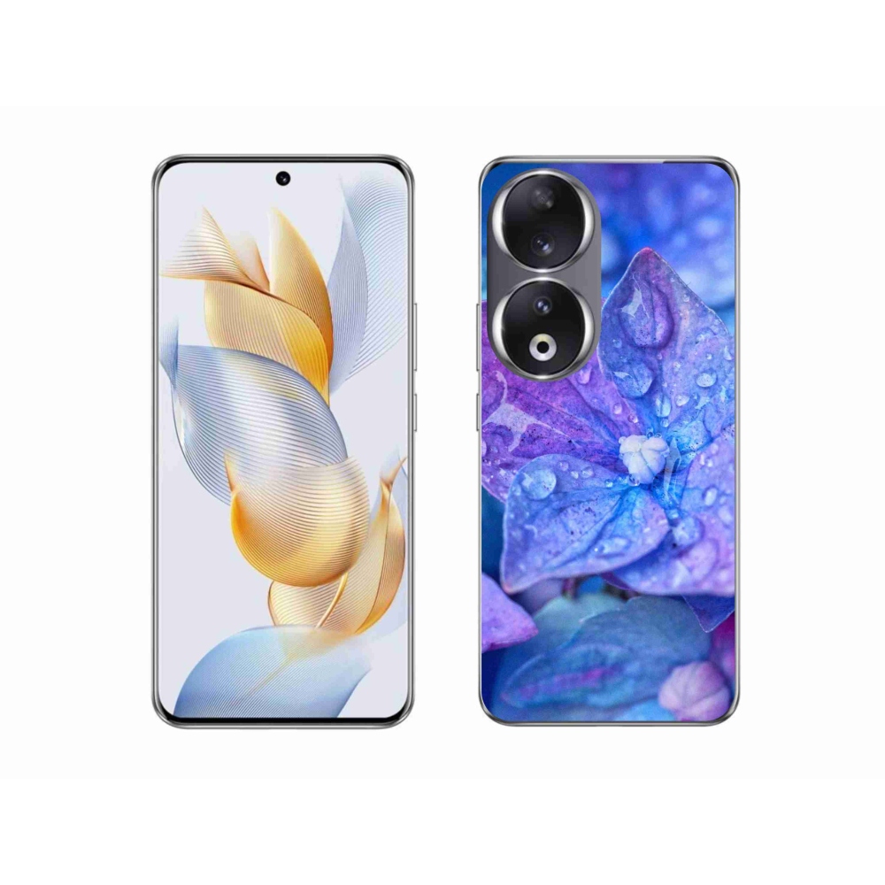 Zselés borító mmCase Honor 90 - lila virághoz