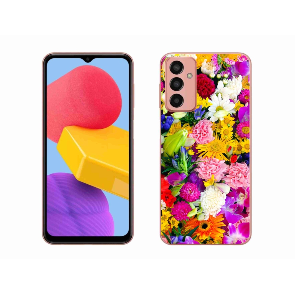 Gél védőhuzat mmCase Samsung Galaxy M13 - virágok 12