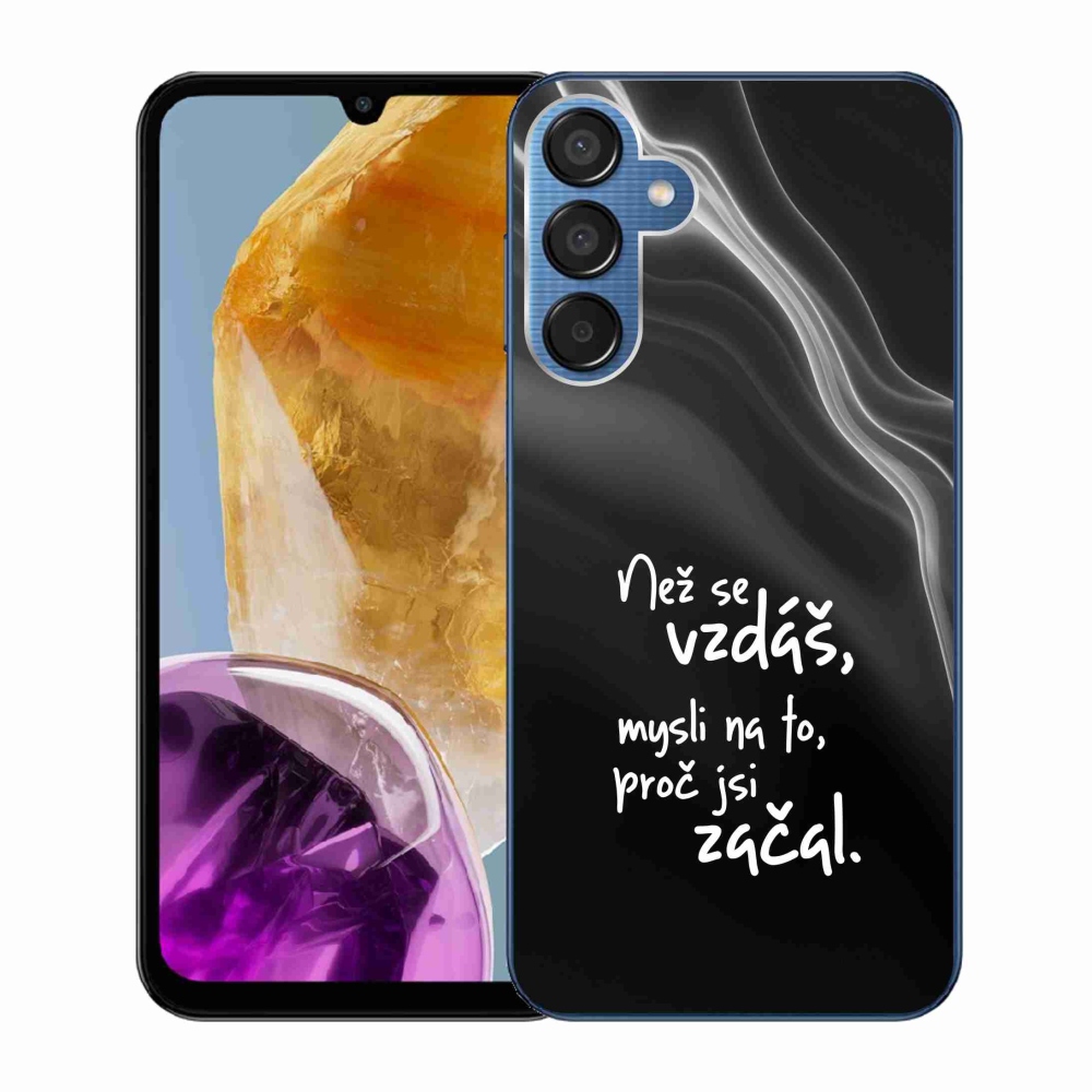 Gél borítás mmCase Samsung Galaxy M15 5G - idézet 2 fekete háttér