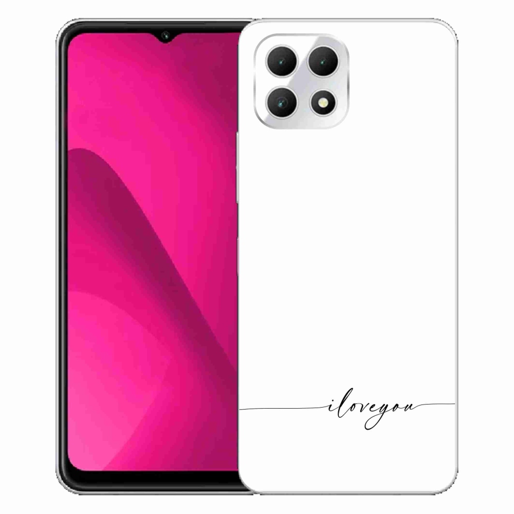 Zselés borítás mmCase a T-Mobile T Phone 2 készülékhez - I love you fehér háttérrel