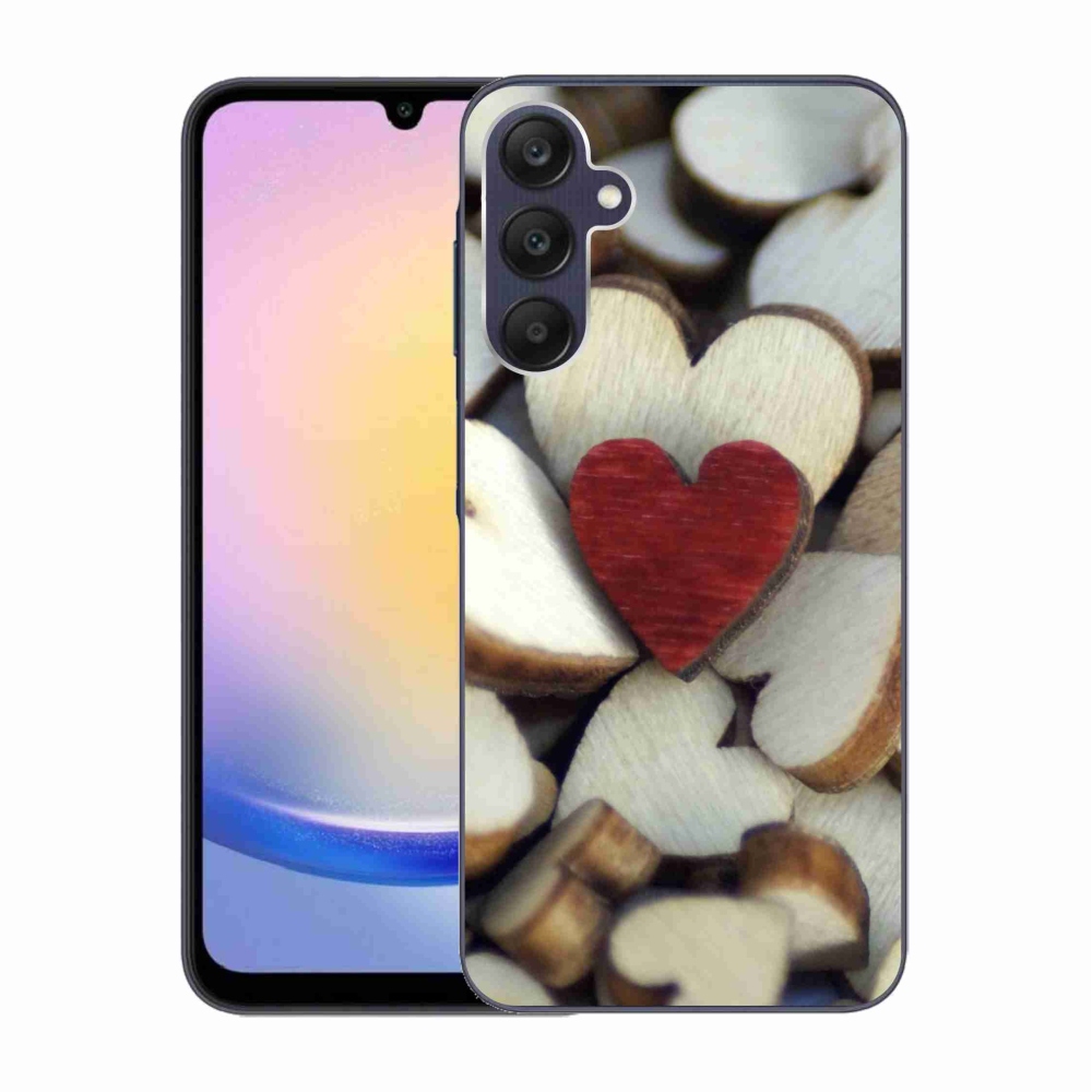 Gél védőhuzat mmCase Samsung Galaxy A25 5G - gravírozott piros szív