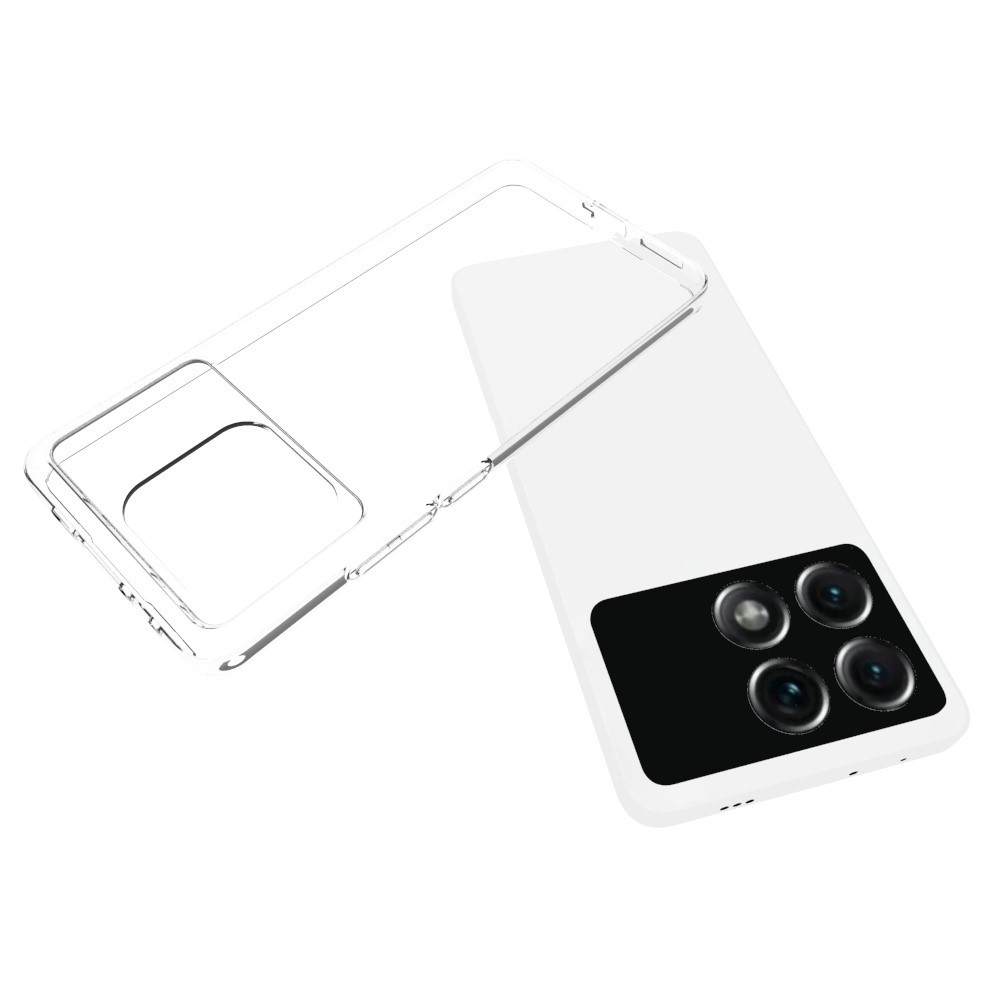 Átlátszó zselés tok a Xiaomi Poco X6 Pro 5G számára - átlátszó