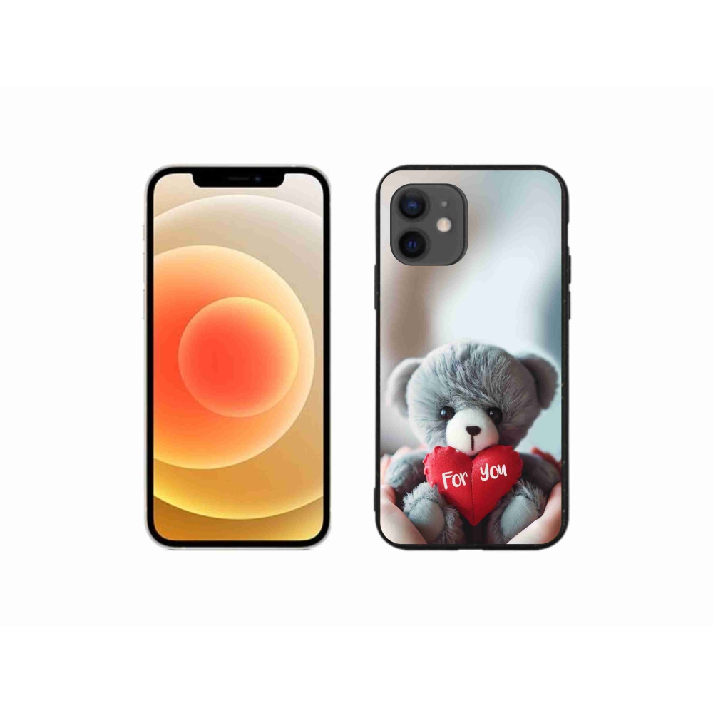 Gél borítás mmCase iPhone 12 mini készülékhez - mackó a szerelmesek számára