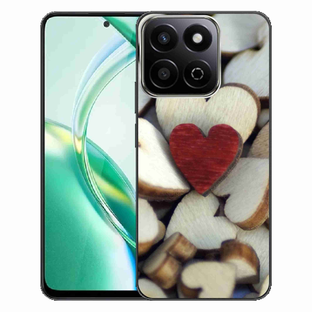 Zselés borítás mmCase a Honor 200 Smart 5G készülékhez - gravírozott piros szív