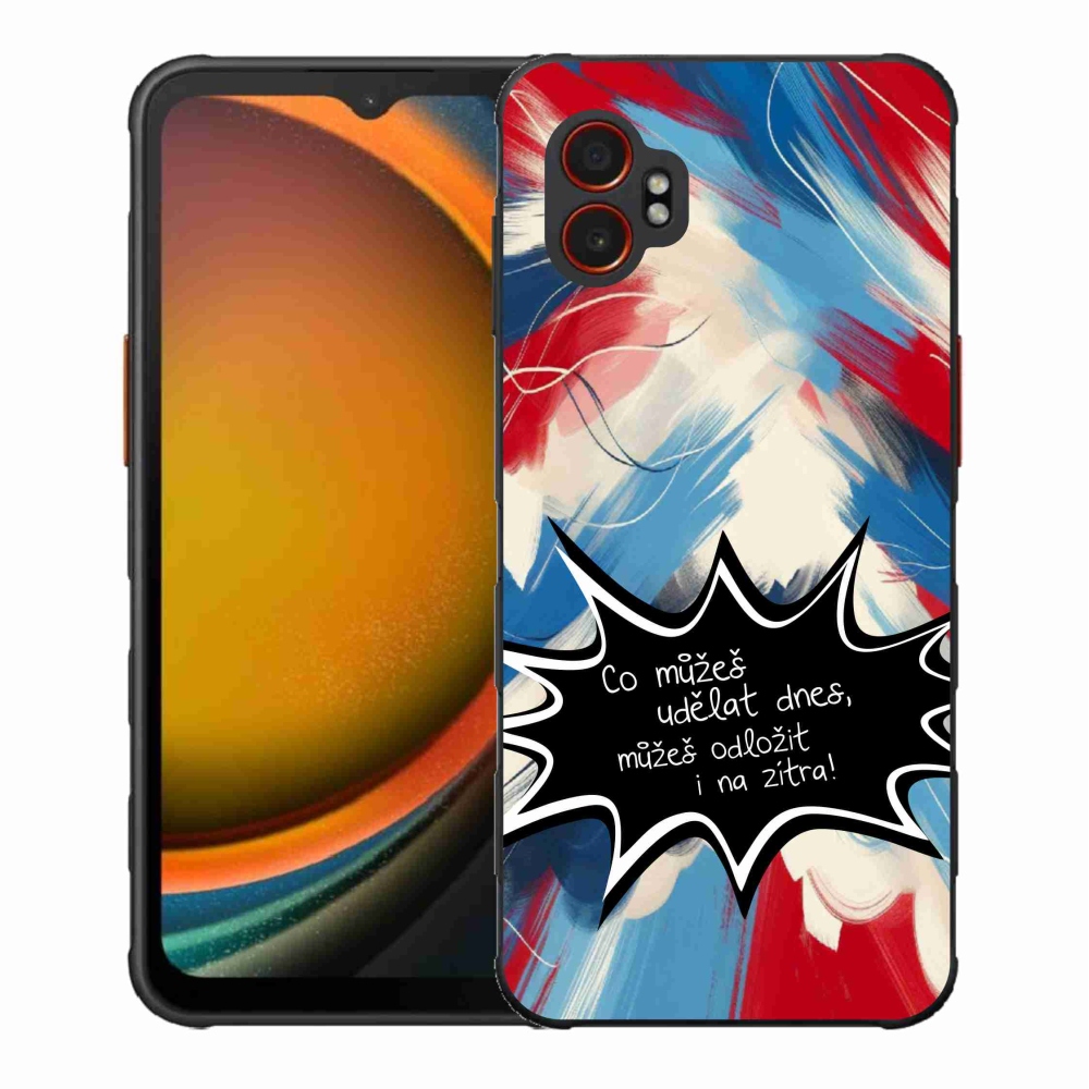 Gél borító mmCase Samsung Galaxy Xcover 7 Pro - vicces szöveg 9 fekete háttér