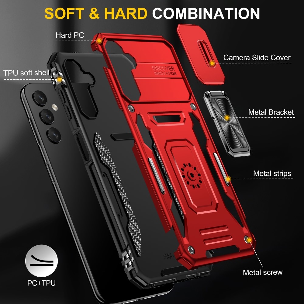 Lencseálló borítás Samsung Galaxy A05s készülékhez - piros