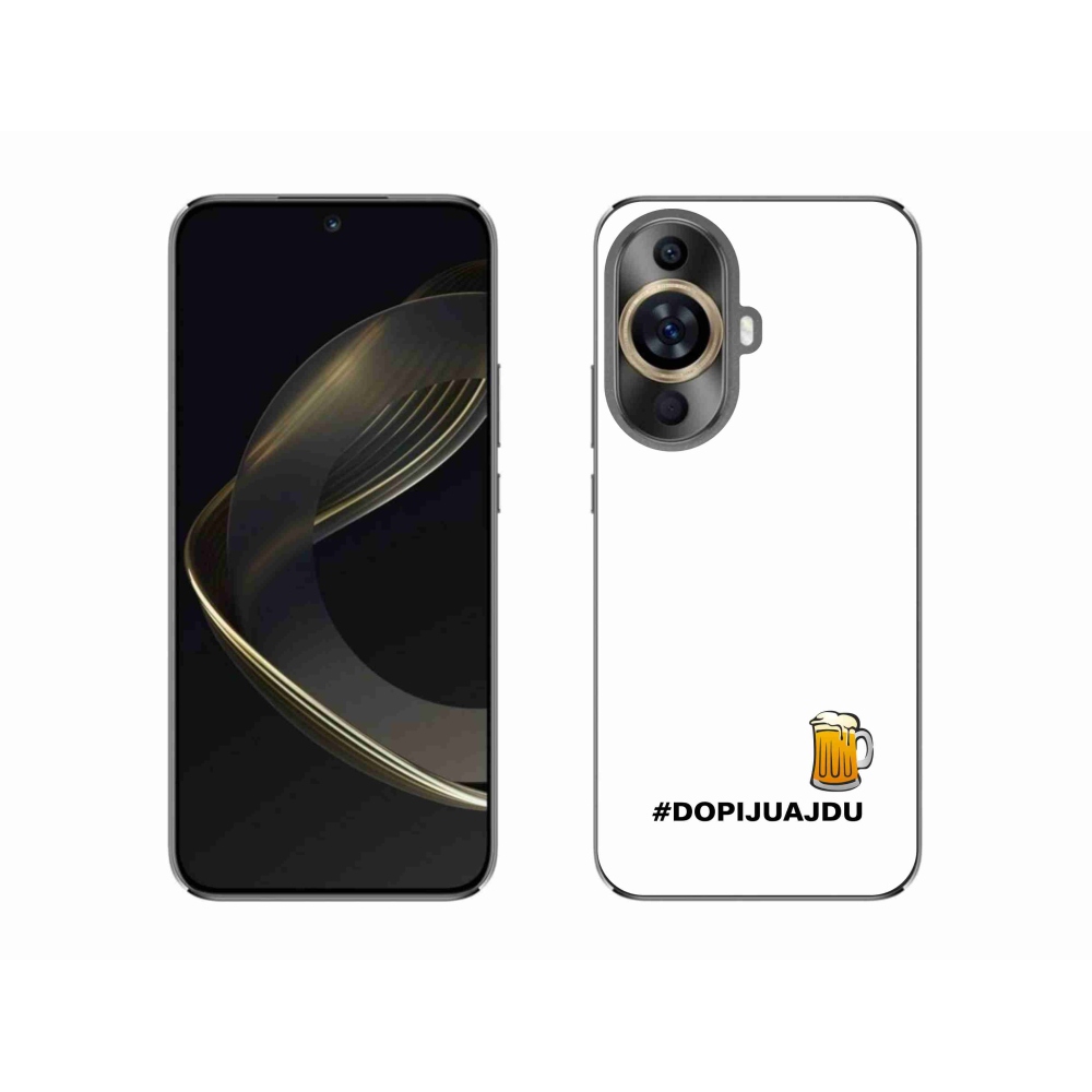Gél borító mmCase a Huawei Nova 11 - sör motívum 1 fehér háttérrel