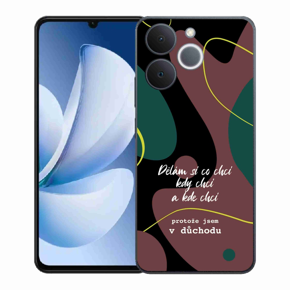 Gél borító mmCase a Realme Note 70T készülékhez - vicces szöveg 10 fekete háttér