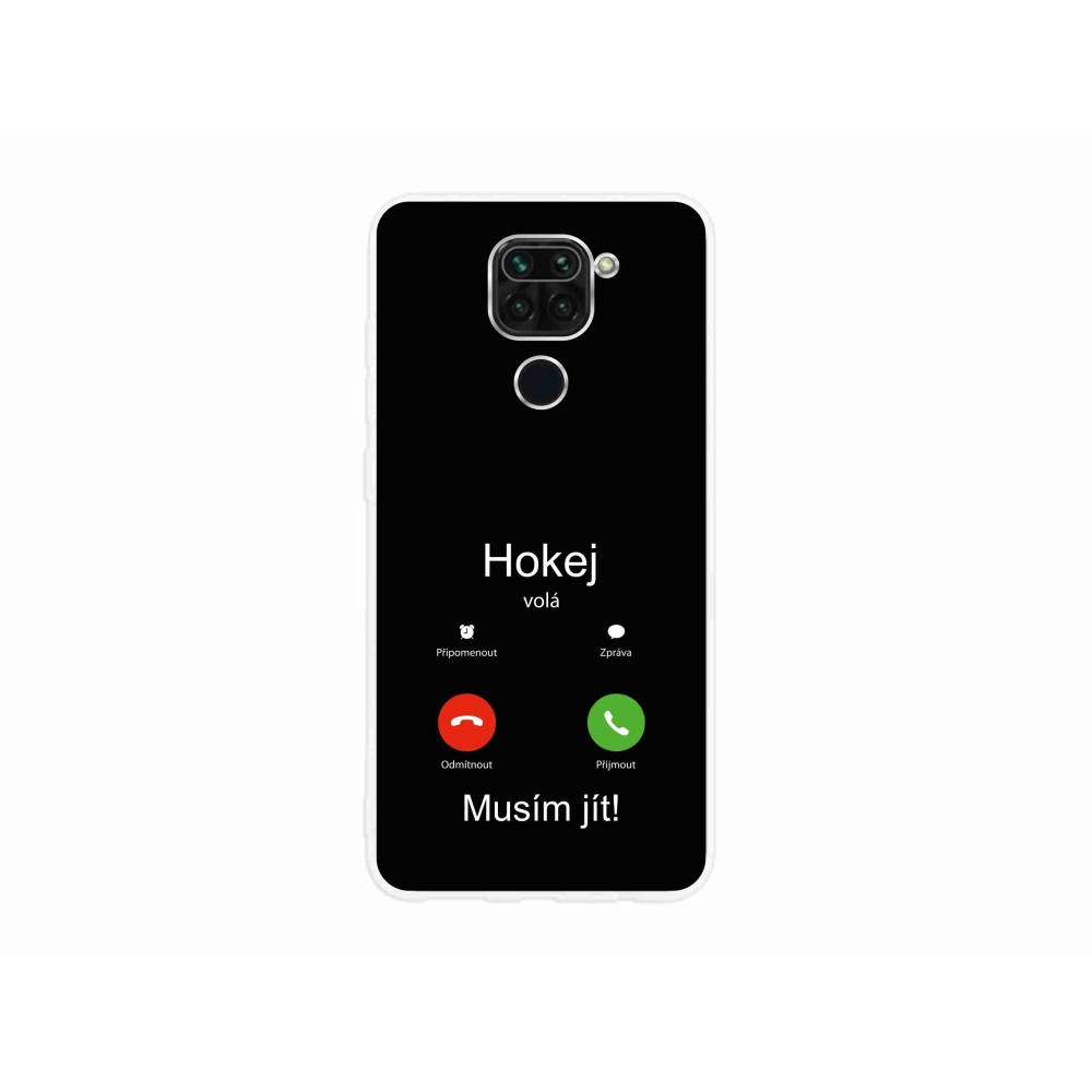 Gél borító mmCase a Xiaomi Redmi Note 9 - hoki hívások fekete háttérrel