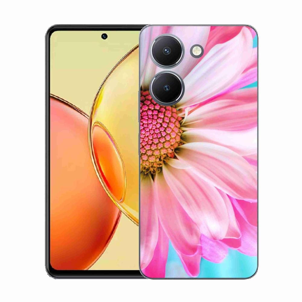 Zselés borítás mmCase a Vivo Y36-hoz - rózsaszín virág