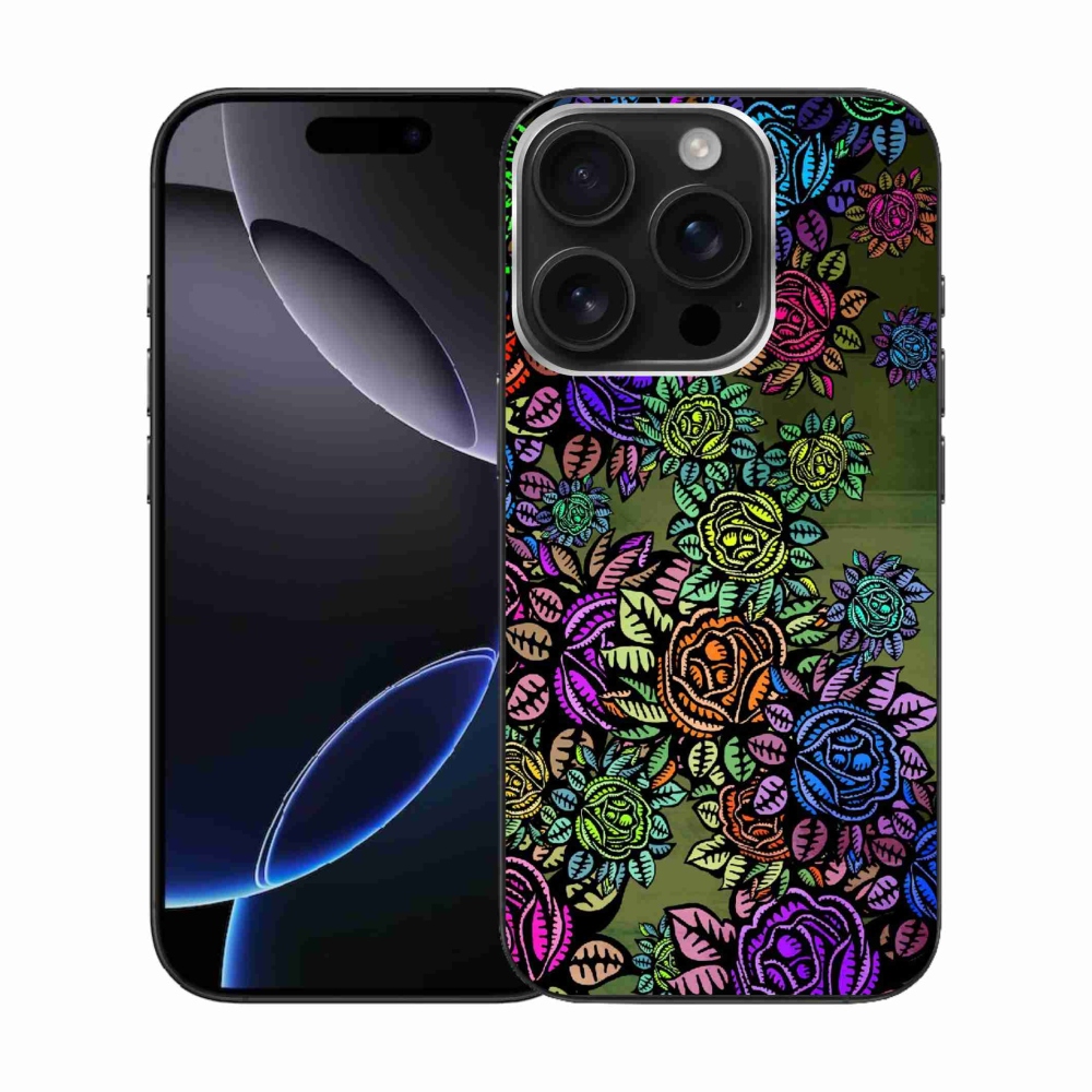 Zselés borítás mmCase iPhone 16 Pro készülékhez - virágok 6