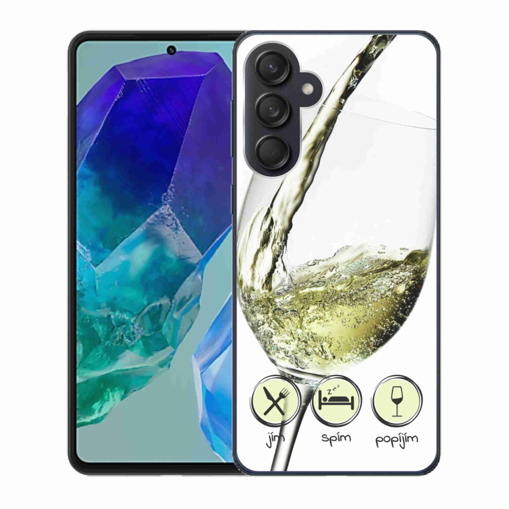 Gél tok mmCase Samsung Galaxy M55 5G - borospohár fehér