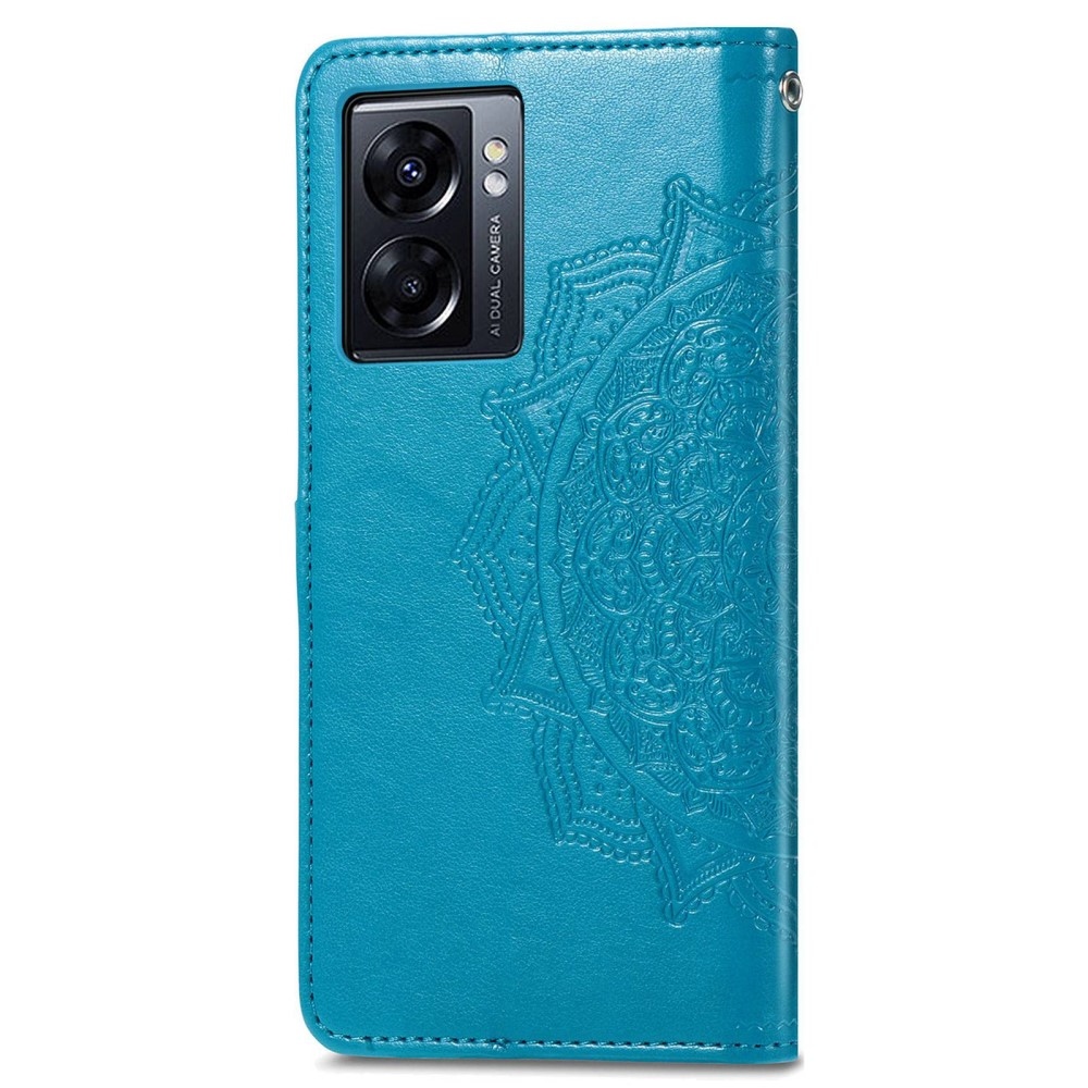 Mandala könyvtáska a Realme Narzo 50 készülékhez - kék