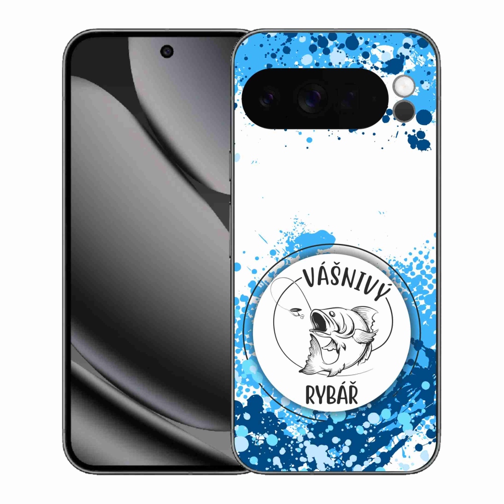 Gél borítás mmCase a Google Pixel 10 Pro XL-hez - szenvedélyes halász fehér háttérrel