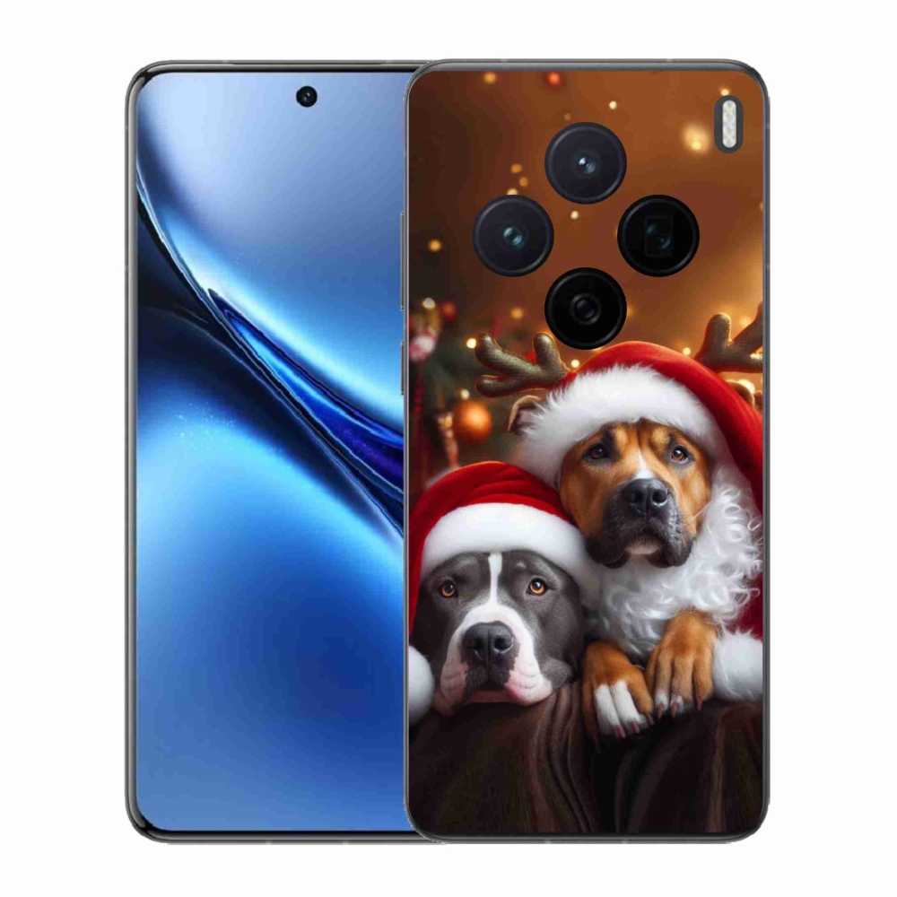 Zselés borítás mmCase a Vivo X200 5G-hez - Karácsonyi kutyák