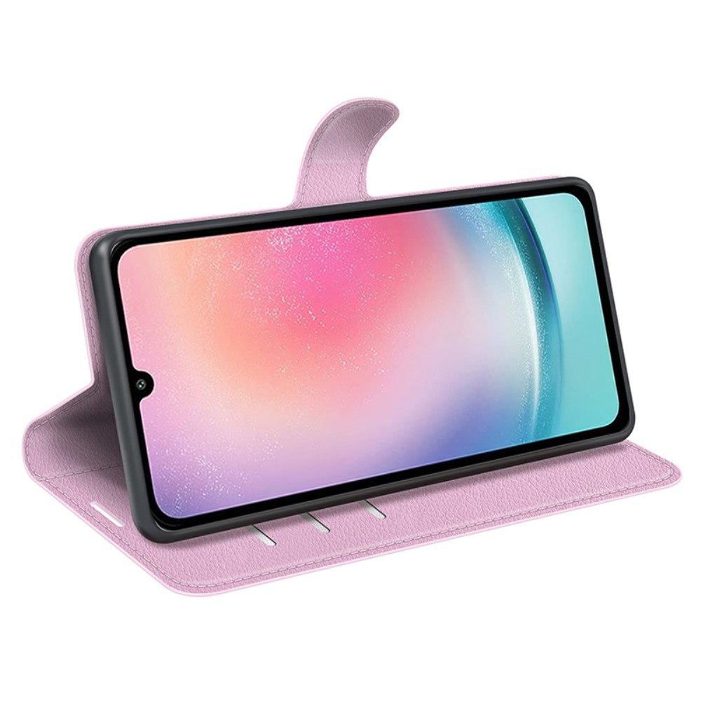 Litchi könyv tok Samsung Galaxy A25 5G - rózsaszínű