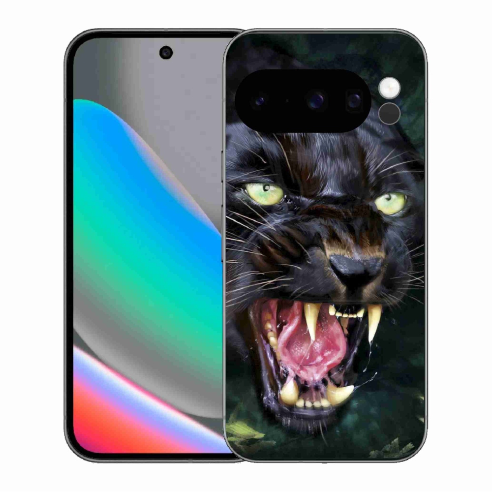 Zselés borítás mmCase a Google Pixel 10 Pro számára - dühös fekete párduc