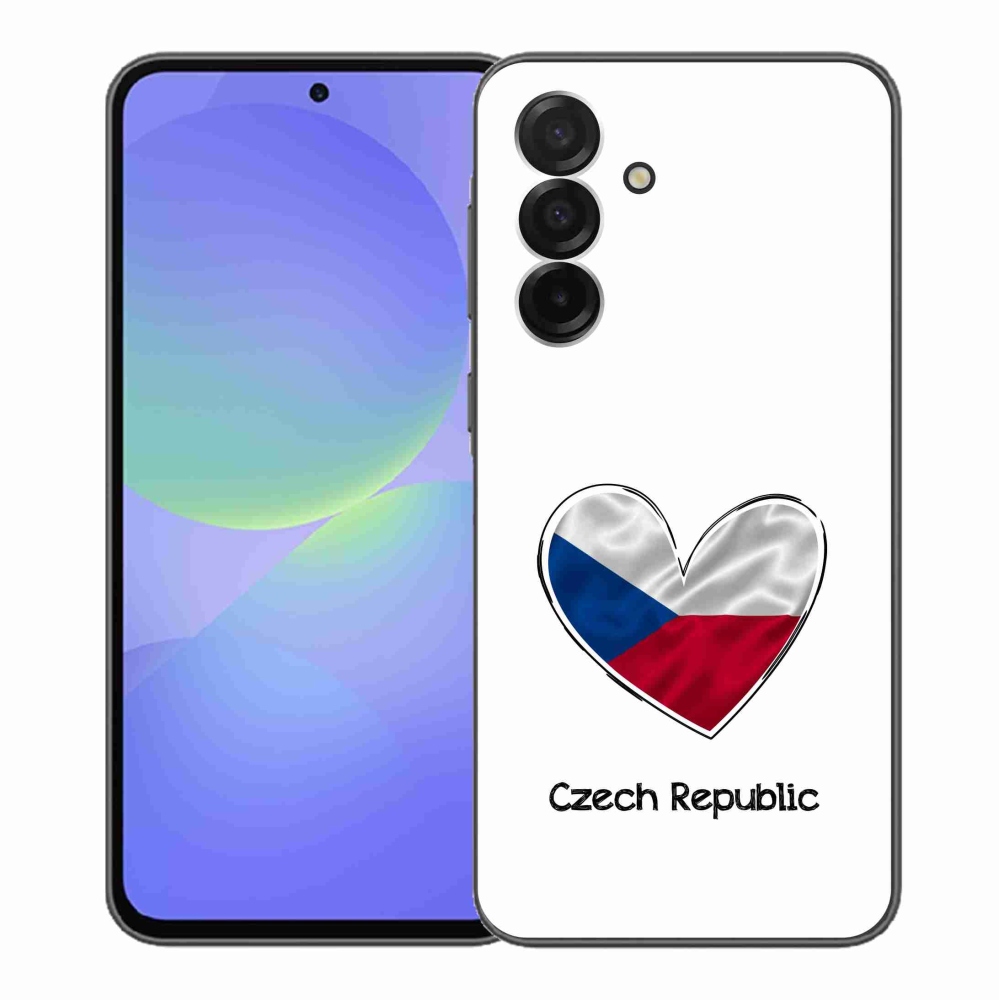 Gél borítás mmCase Samsung Galaxy A36 5G - zászlós szív fehér háttérrel