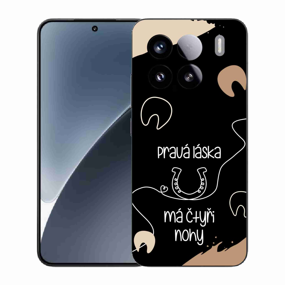 Gél borító mmCase a Xiaomi 15 - ló motívum fekete háttérrel