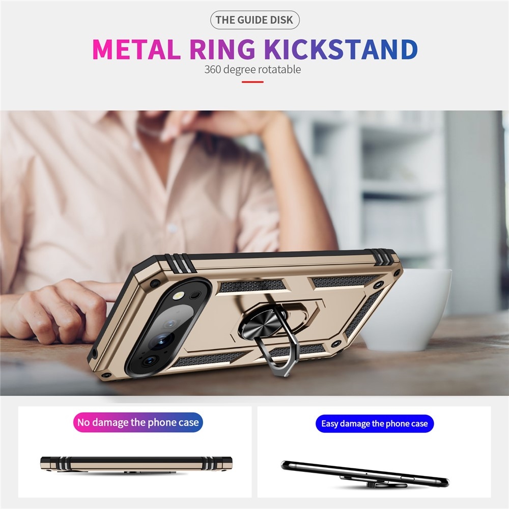 Gyűrűálló borítás a Google Pixel 10 Pro/Pixel 10 készülékhez - arany színű