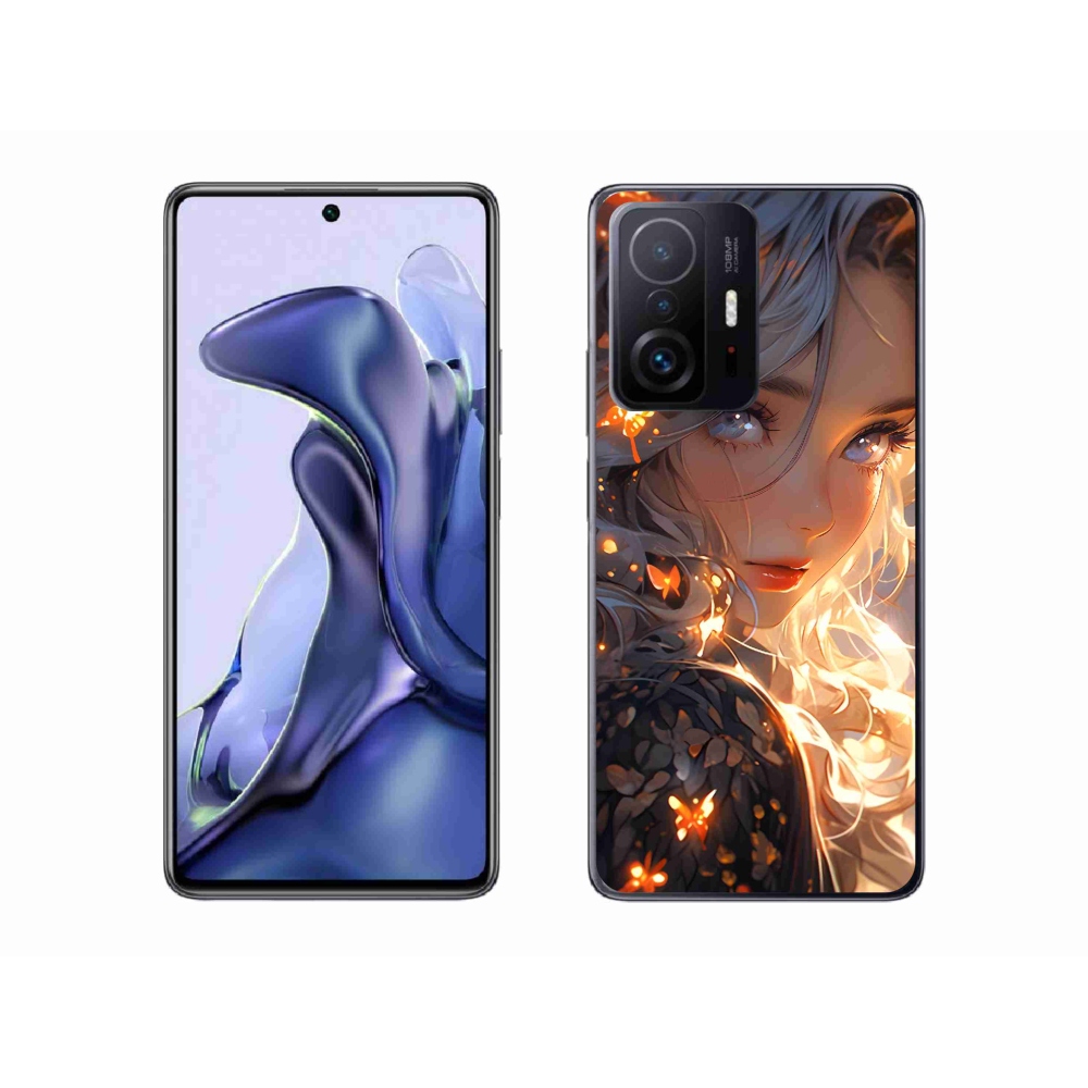 Gél borítás mmCase a Xiaomi 11T Pro számára - lány és pillangók