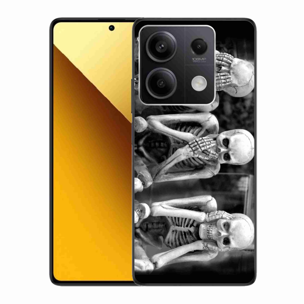 Gél borítás mmCase a Xiaomi Redmi Note 13 5G számára - csontvázak