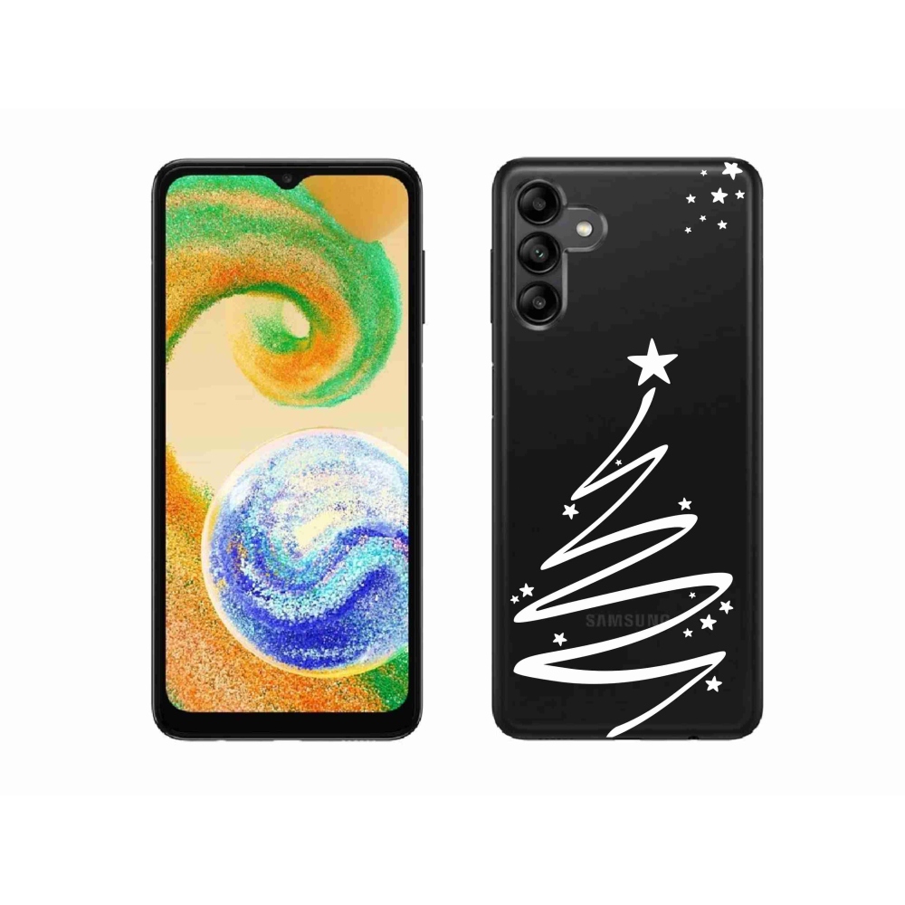 Zselés borító mmCase Samsung Galaxy A04s (164.7x76.7x9.1mm) - fehér fa átlátszó háttéren